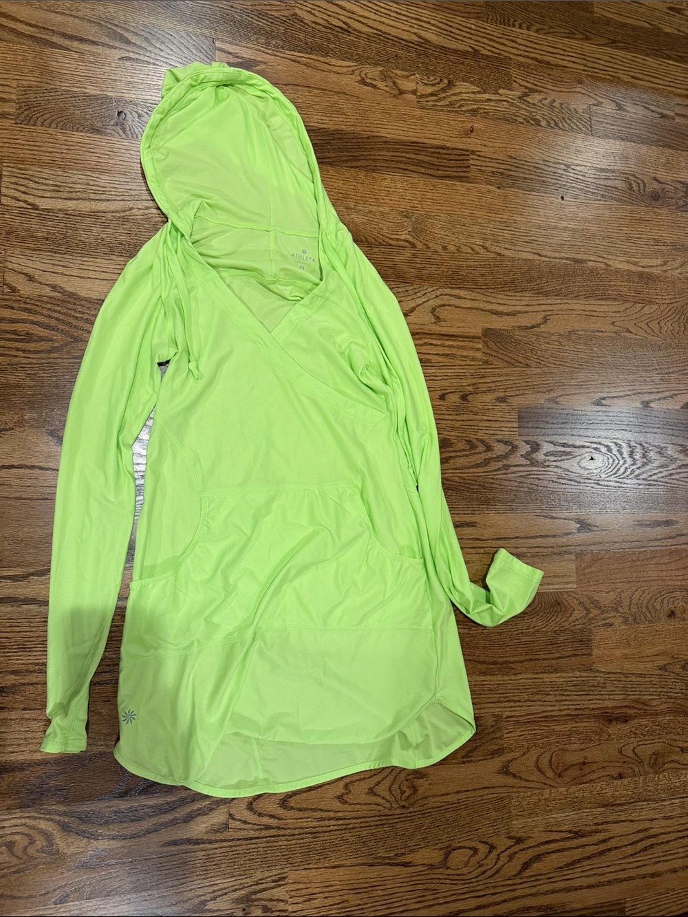 Athleta Neon Lime Hooded Long-Sleeve Utility Jacket